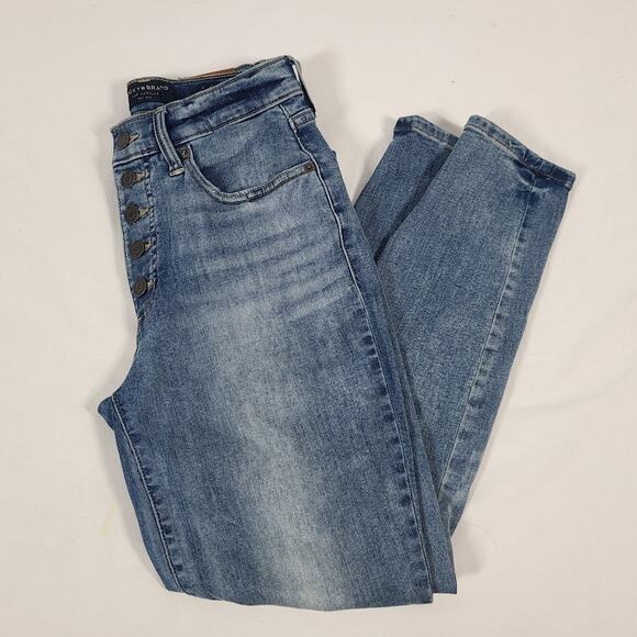 Lucky Brand High Rise Brigette Button Fly Jeans Skinny Ankle 6/28 - Picture 5 of 10